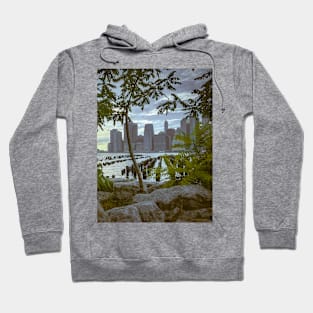 Manhattan Skyline Dumbo Brooklyn NYC Hoodie